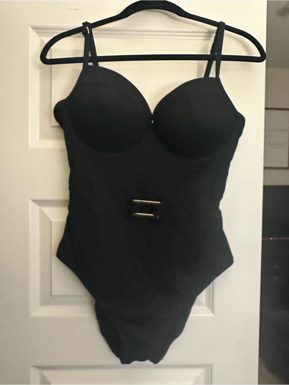 Lilly Pulitzer Black Sculpting Bodysuit with Built-In Cups